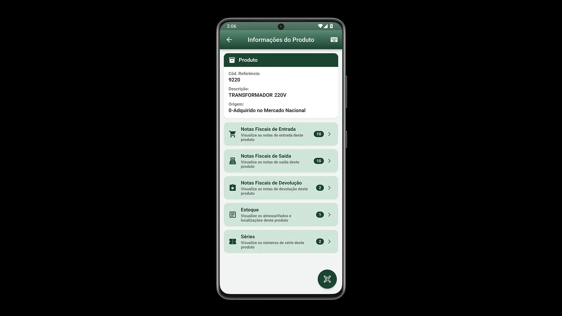 Consulta de produtos no MobWMS