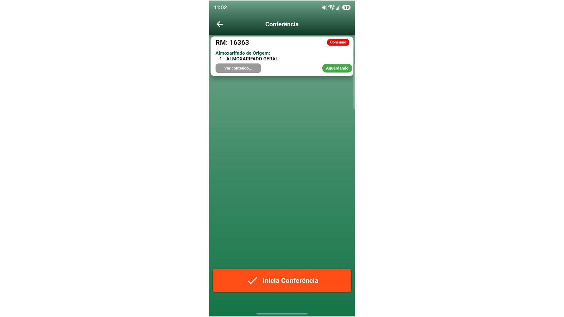 WMS - Requisição de Material de Consumo
