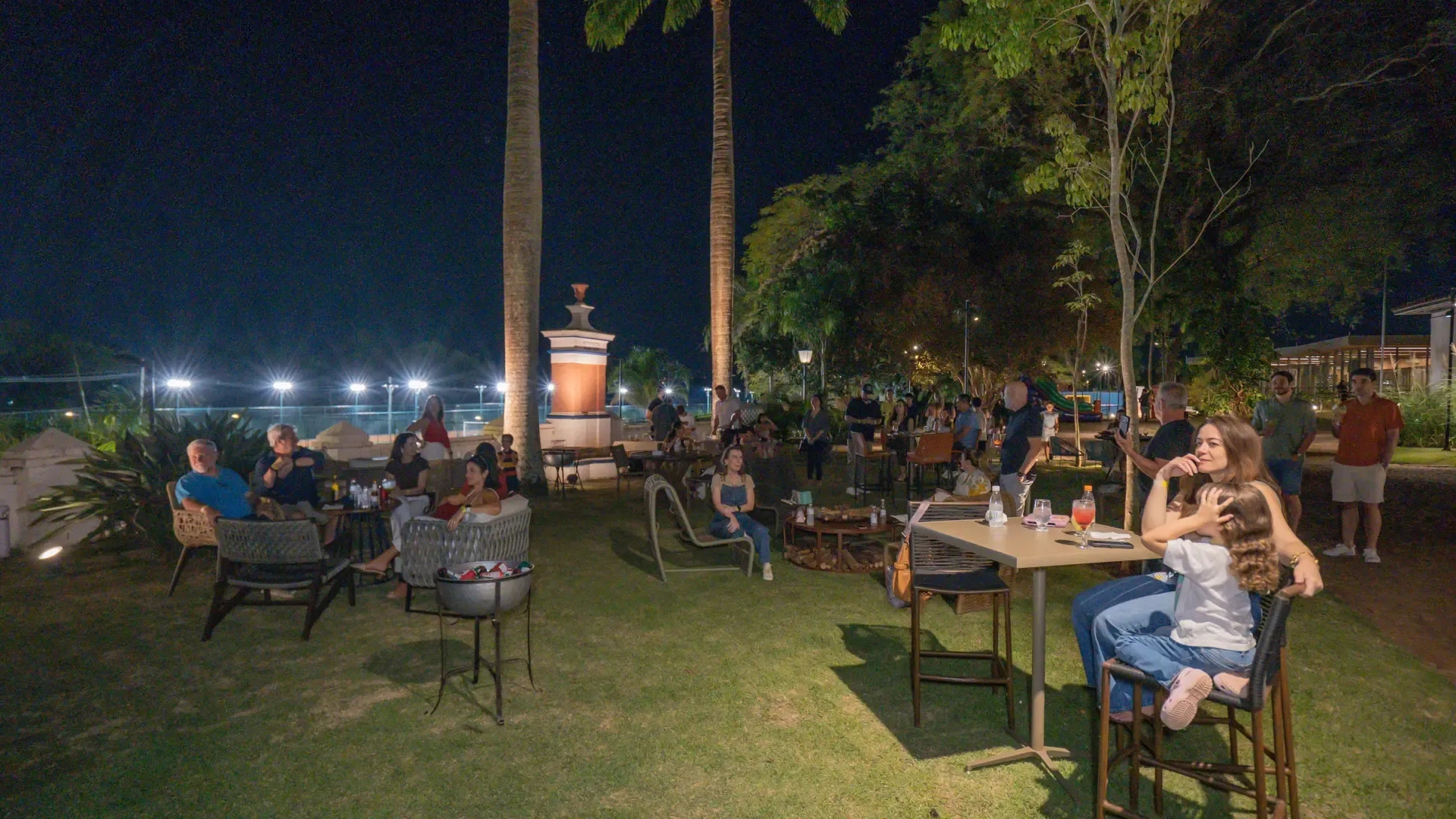 Área de lazer e eventos do Condomínio Alphaville Dom Pedro Zero